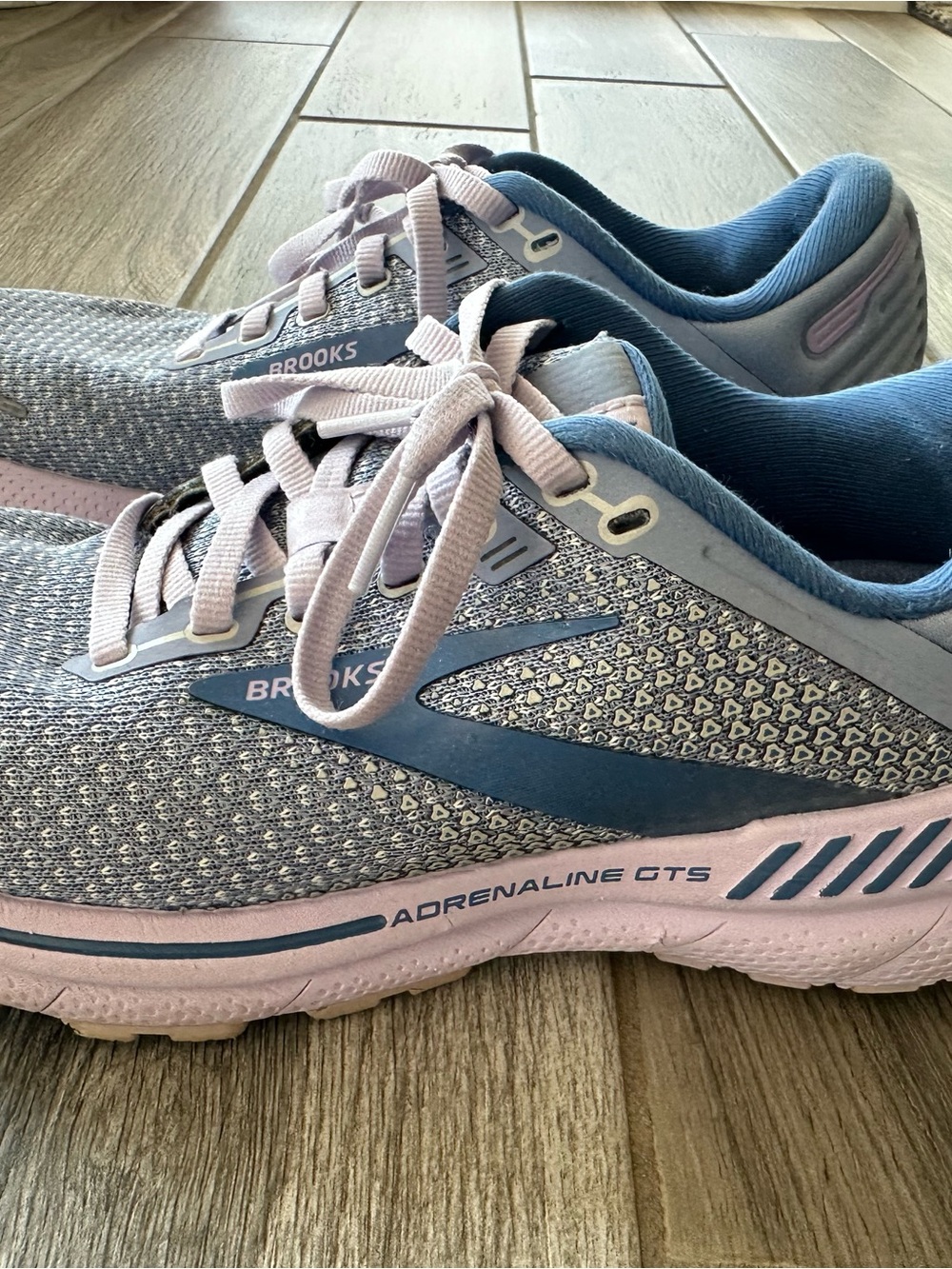 Brooks Women's Running Shoes in Blue and Light Pink